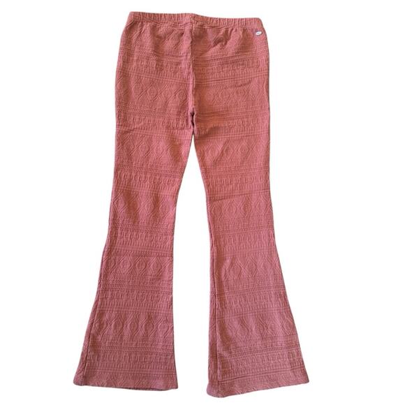 O’NEILL Girls’ Flared Pull On Textured Knit Pants Activewear Rose Size M - Picture 4 of 11